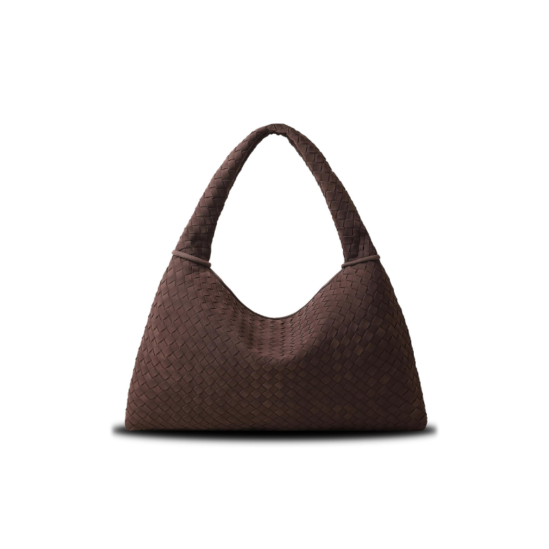 Bolsa Grande Trançada Camurça Tory