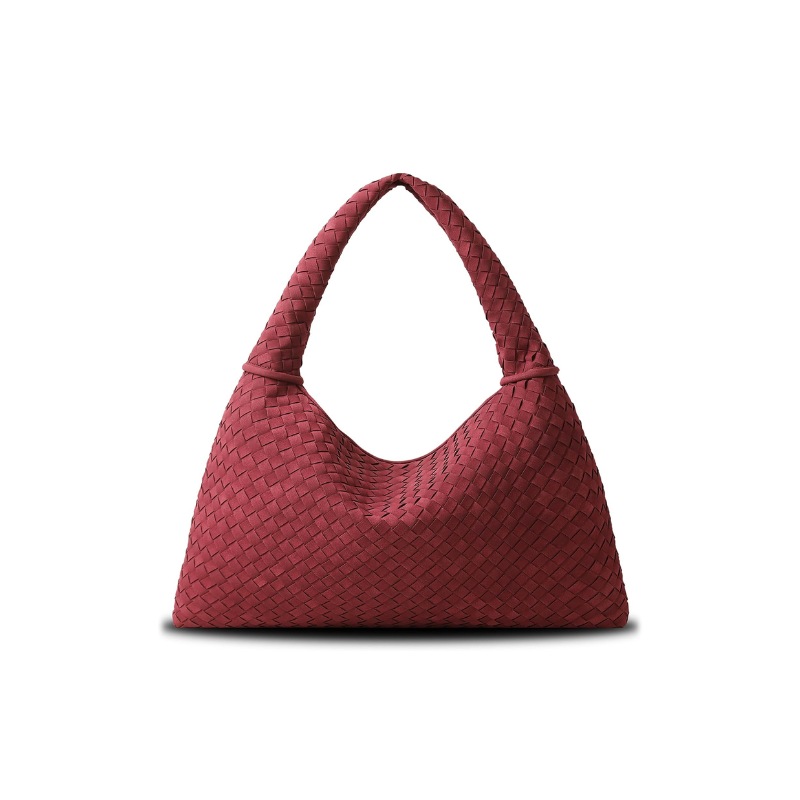 Bolsa Grande Trançada Camurça Tory