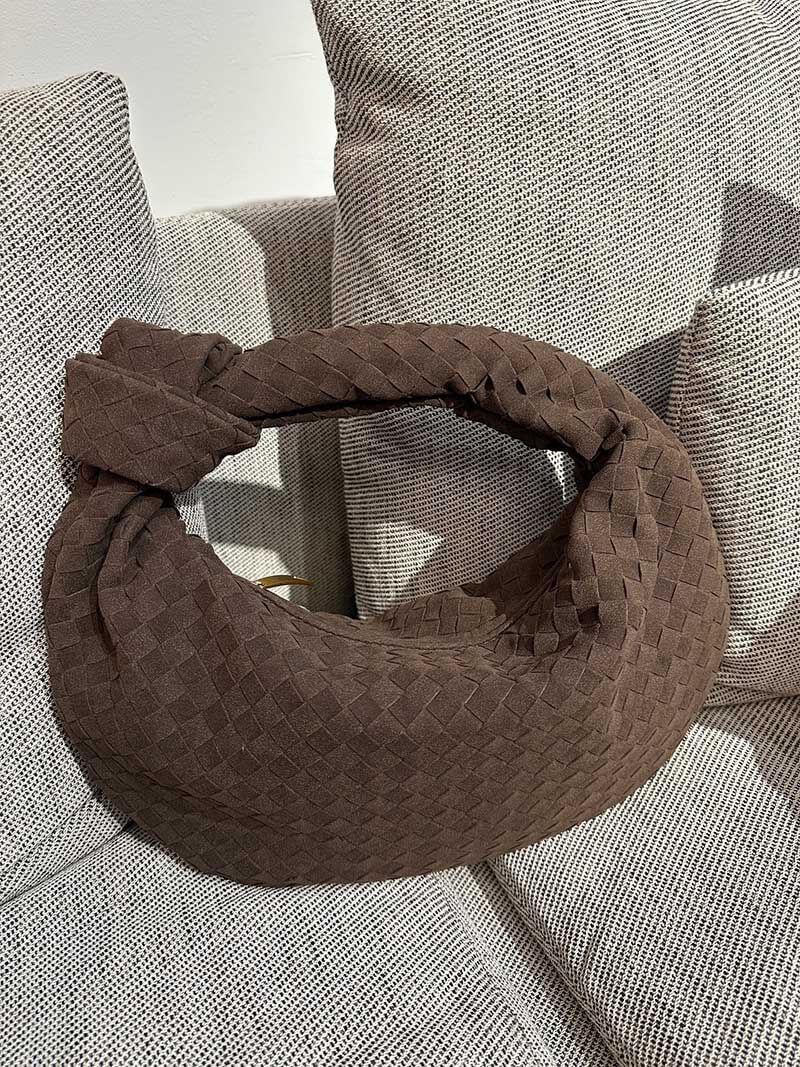 Bolsa Trançada Alice Grande Camurça