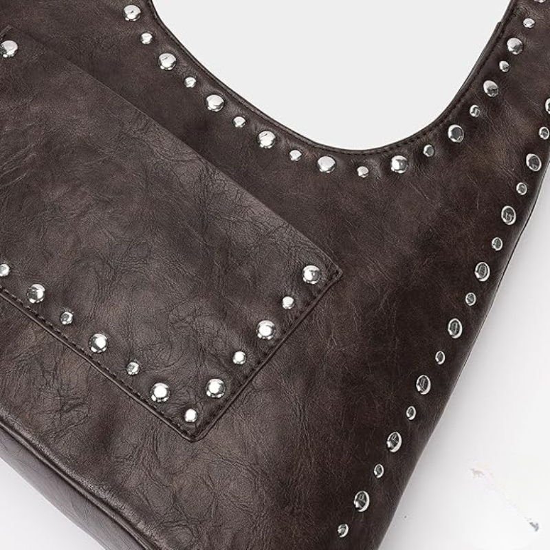 Bolsa de Ombro Vintage Boho Tachas