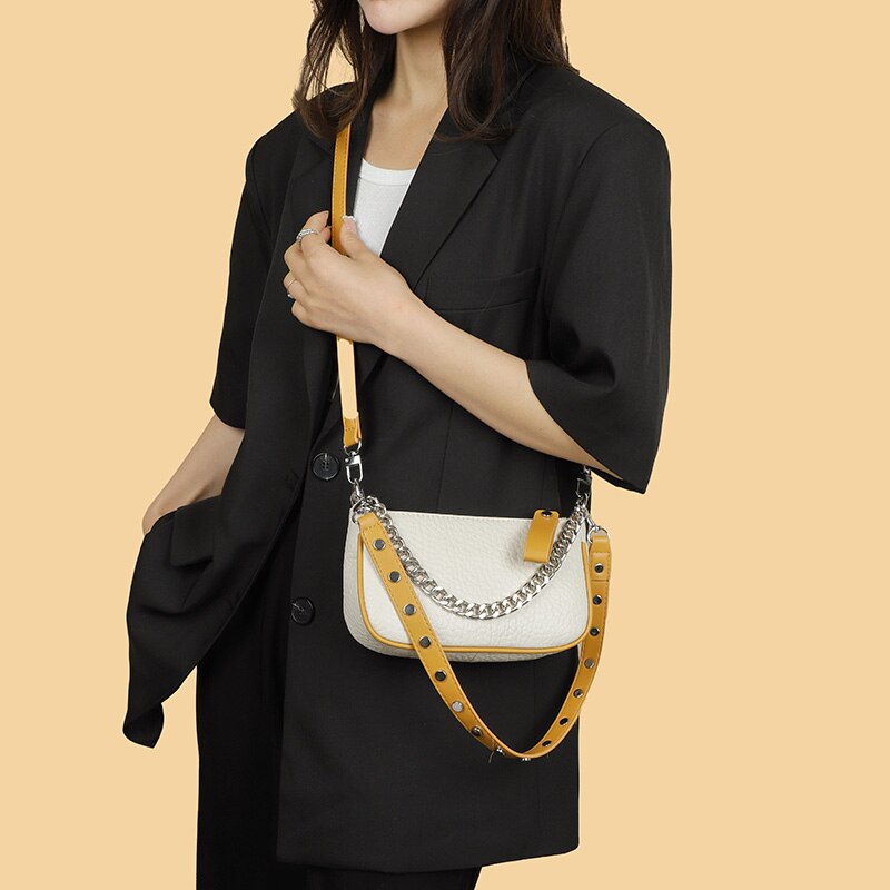 Bolsa Tiracolo Pequena Couro Legítimo Agatha