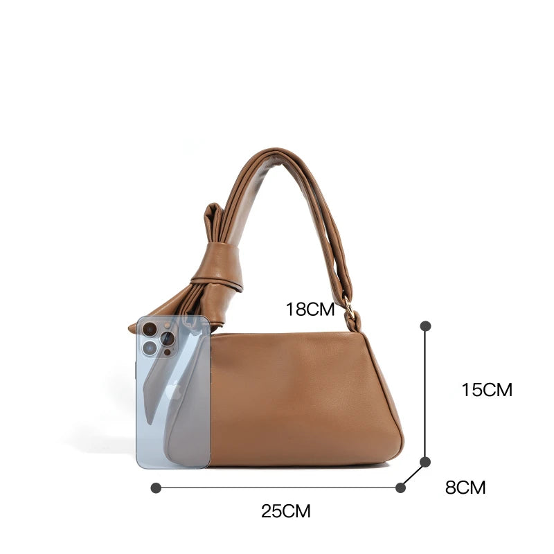 Bolsa Couro Legítimo Tiracolo Laço Cecília