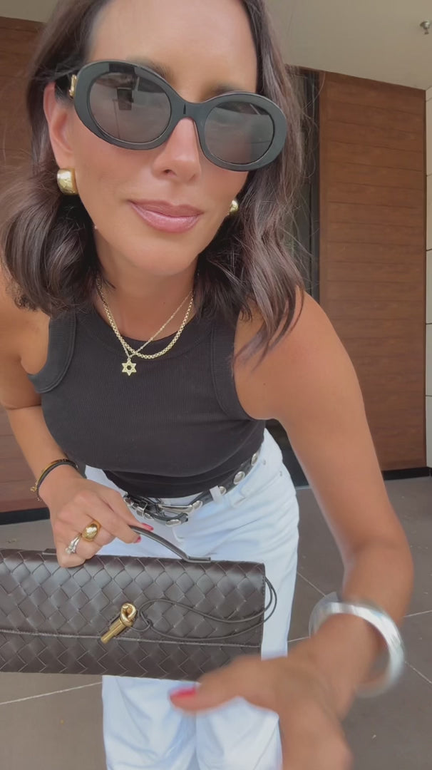 Bolsa Clutch Trançada Paige